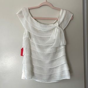Veeca, Size XS White Designer Top